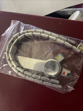 Silver Magnetic Cable Organizer with Watch Charger Holder